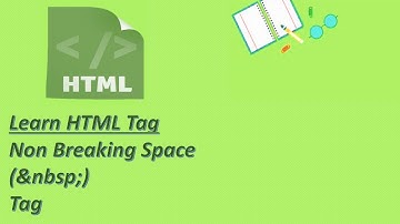20.Non Breaking Space HTML Tag||Part-20|Step by Step HTML Tutorials
