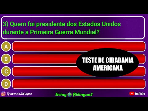 Vídeo: Quais são as perguntas do teste de cidadania dos EUA?