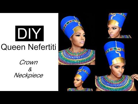 DIY: Queen Nefertiti Crown & Necklace
