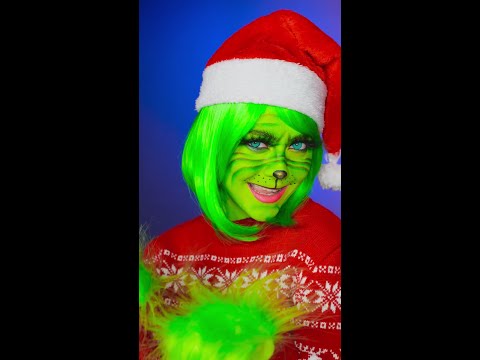 Wie man den Grinch für Weihnachten schminkt #shorts