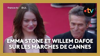 #Cannes2024. Emma Stone et Willem Dafoe sur le tapis rouge pour 