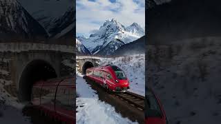 Into the Mountains: Epic Swiss Train Tunnel Scene (4K Ultra HD) #naturalstreamofrhythm