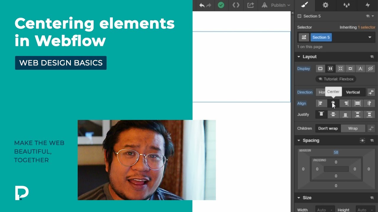 How To Center Elements In Webflow - Web Design Basics
