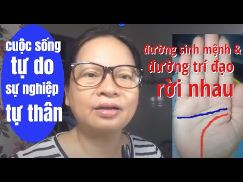 TỬ VI XEM CHỈ TAY Đường Sinh Mệnh & Đường Trí Đạo Rời Nhau Cuộc Sống tự do sự nghiệp tự thân