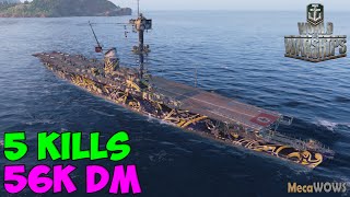World of WarShips | Weser | 5 KILLS | 56K Damage - Replay Gameplay 1080p 60 fps