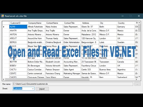 VB.NET Tutorial - Open and Read Excel files/ Import Excel file to DataGridView | FoxLearn