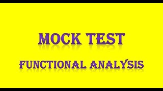 PG TRB/ POLYTECHNIC FUNCTIONAL ANALYSIS MOCK TEST Wealth