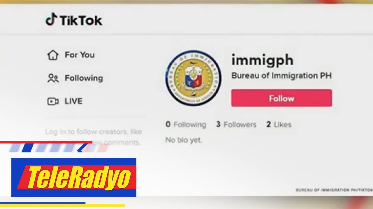 Immigration bureau has latest weapon vs traffickers: TikTok | TeleRadyo