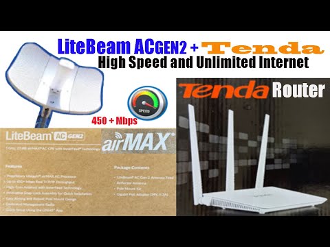 Long Range Wifi | LiteBeam AC GEN2 Airmax Antena |Tenda Router | CCTV Setup