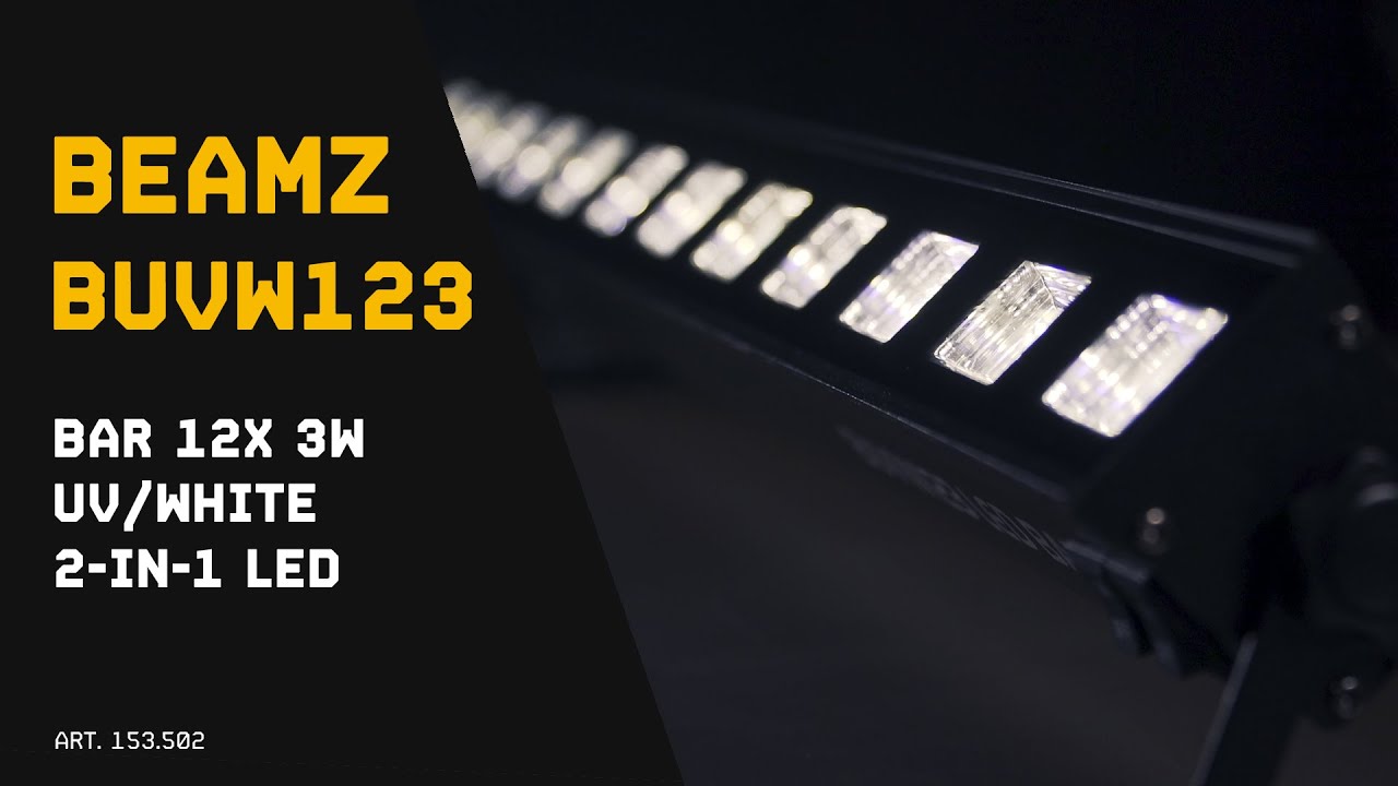 BeamZ BUV2123 Barre LED Lumière Noire UV - 24 LEDs, Soirée Fluo