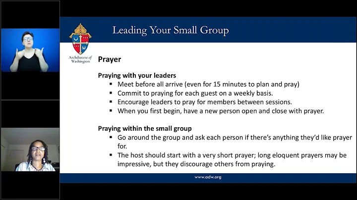 Small Group Leader Virtual Training | Leading a Small Group | Archdiocese of Washington