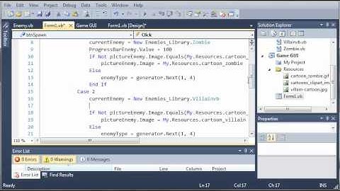 Visual Basic Tutorial - 149 - Game Part 5   Creating New Enemies