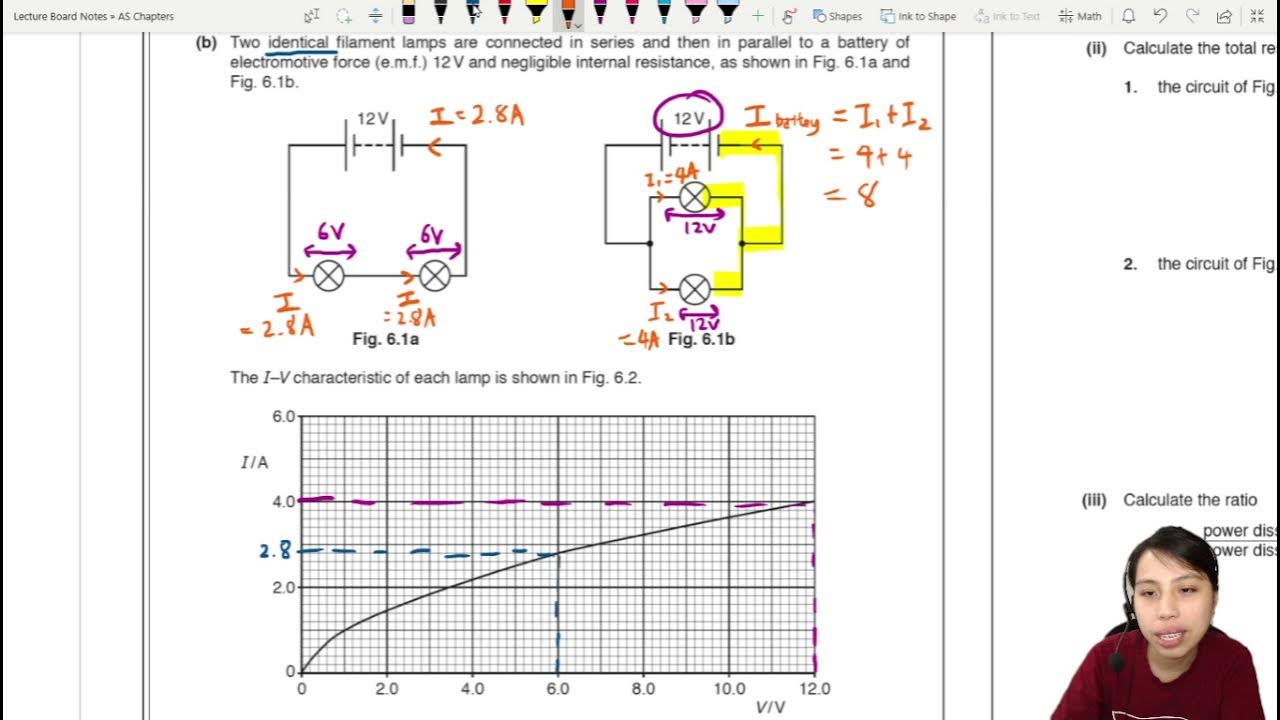 9.3b Ex2 MJ17 P23 Q6 Filament Lamp Graphs AS Electricity Cambridge