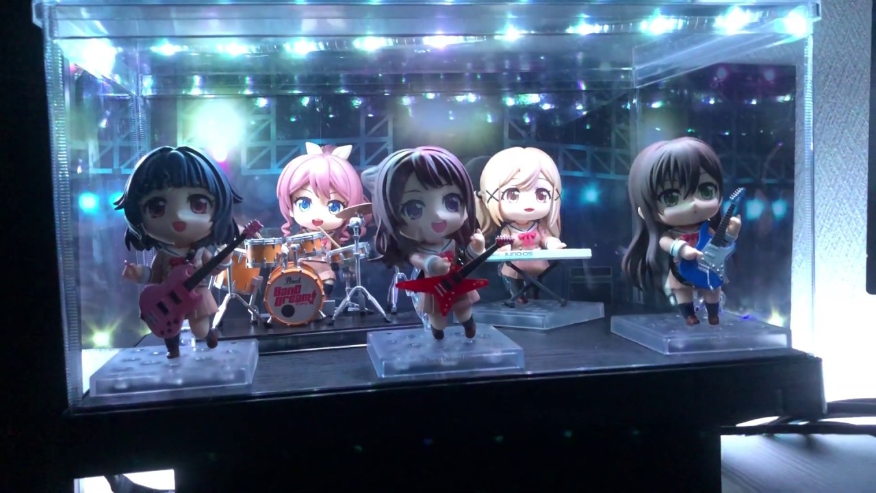 バンドリねんどろいど飾ってみた♪イルミネーション付き - YouTube