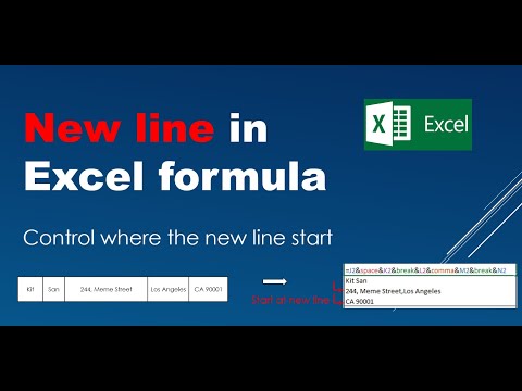Add new line in formula. Boost the power of Name in Excel with CHAR()