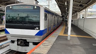 JR上野東京ラインE531系0番台水カツK420編成 上野駅発車