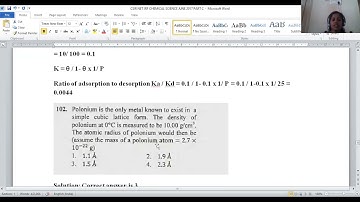 CSIR NET JRF CHEMICAL SCIENCE JUNE 2017 PART C SERIES 5