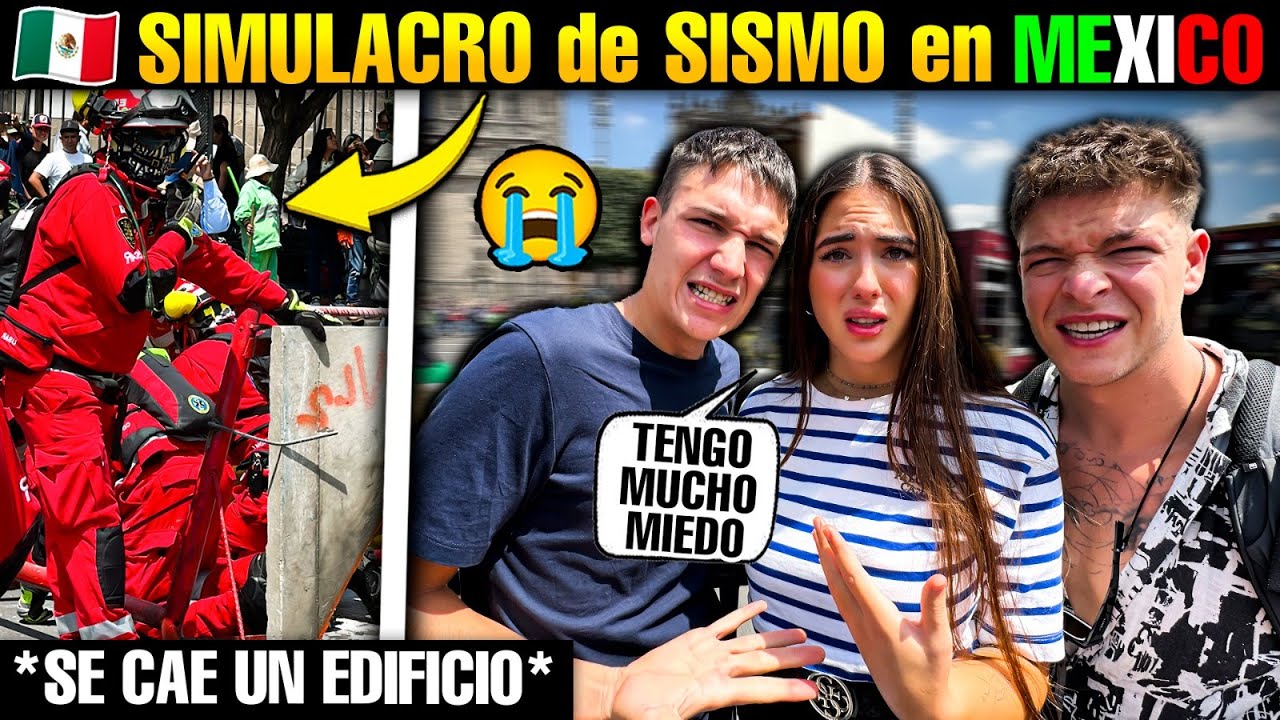 🇪🇸 MIS SOBRINOS VIVEN el SIMULACRO de SISMO *por primera vez* en MÉXICO 🇲🇽 ESTÁN MUY ASUSTADOS 😰