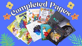 Completed Coloring Pages January 2026 | Art Supplies, Flip Through, and February Plans