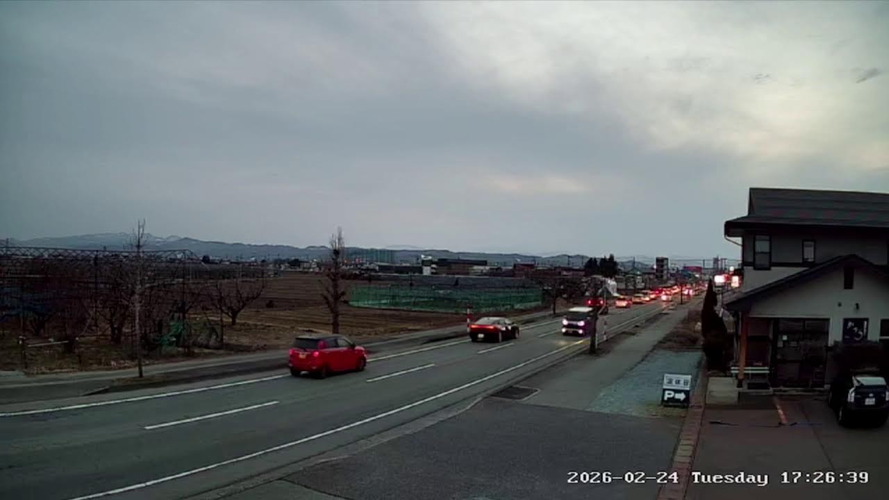 山形県寒河江市日田五反県道23号線ライブカメラ Yamagata Sagae Live camera.world.cam