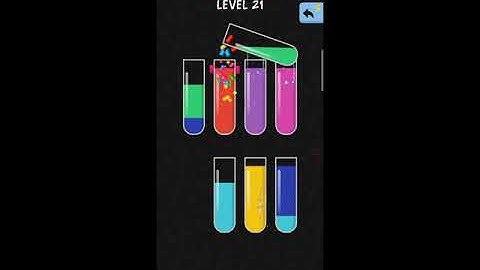 Water color sort ||water color sort level - 21 walkthrough solution (IOS/Android) || simple solution