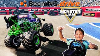 Total Destruction! Monster Jam Freestyle Crashes in BeamNG.drive