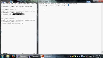 3.9 To number & To date functions