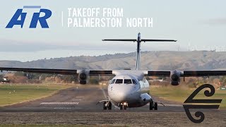 Air New Zealand ATR 72-600 Takeoff from Palmerston North Airport | ZK-MVD