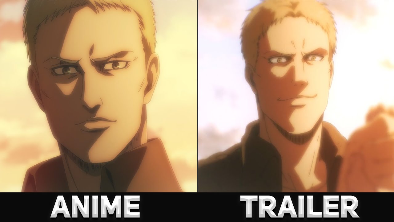 Anime Vs Trailer Comparison - Attack On Titan S4 Part 2 