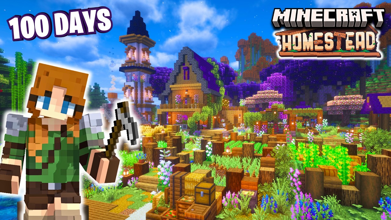 I Spent 100 Days Creating the COZIEST Farm in Minecraft 🌽 - YouTube