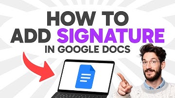How to ADD a Signature in Google Docs (Step by Step) 2025