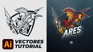 COMO VECTORIZAR UN LOGO O MASCOT LOGO en ILLUSTRATOR | Tutorial Illustrator