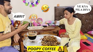 Biwi Ko Pilayi Sabse Expensive Coffee 😜 || Prank on Wife😂 || Comedy Prank || @TheHappyLife