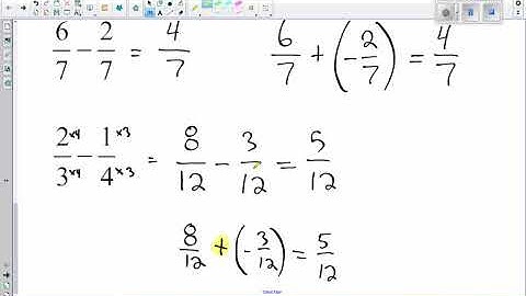 3.3 Subtracting Rational Numbers