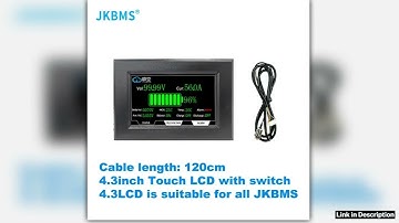 JKBMS accessory 43 inch LCD display suitable for all JK BMS models Cable120cm with 4 fixed screws I