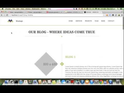 Montage Drupal 7 theme - Install on existing site