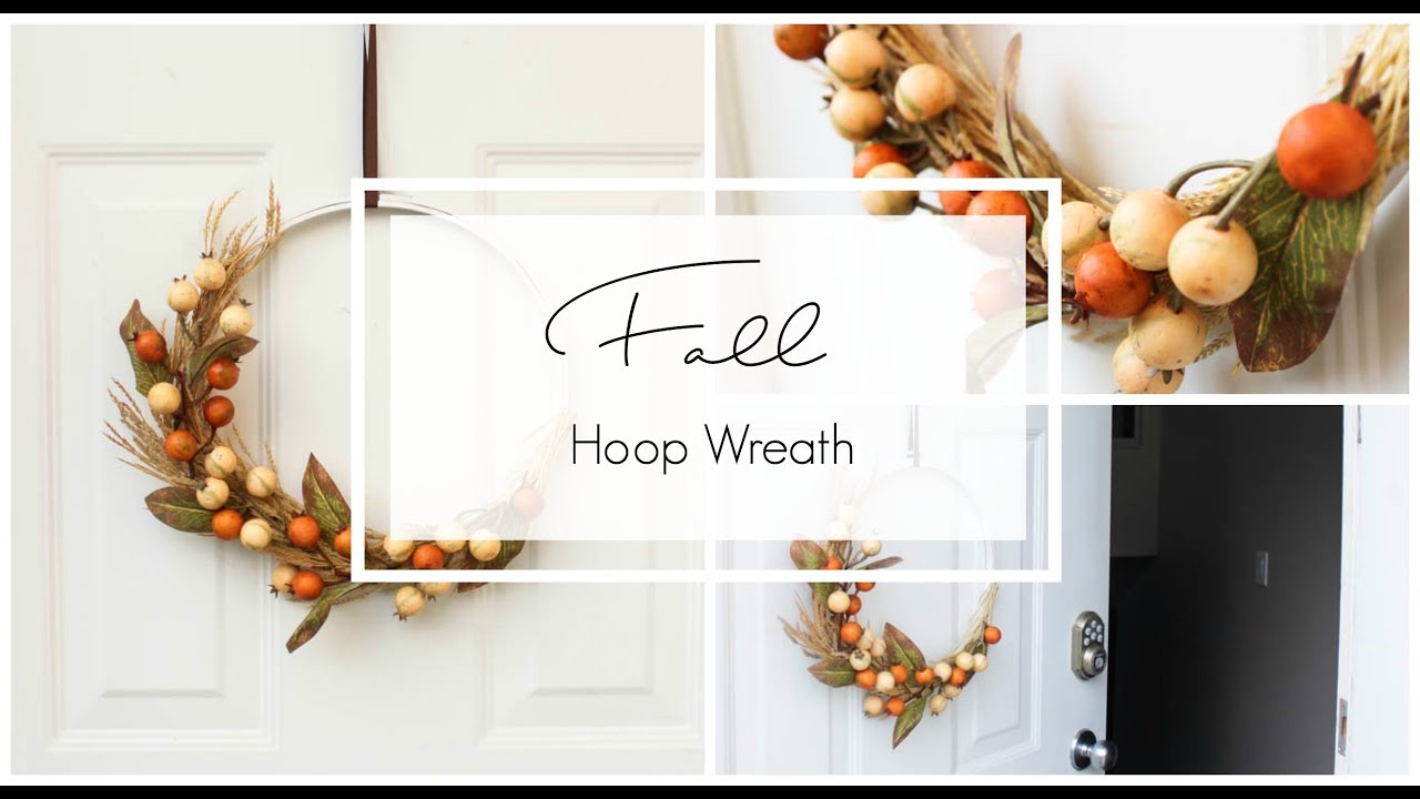 Fall Hoop Wreath - YouTube