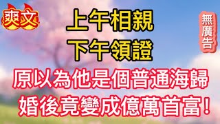 上午相親,下午領證,原以為他是個普通海歸,婚後竟變成億萬首富!