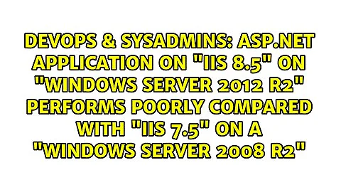 ASP.NET application on "IIS 8.5" on "Windows Server 2012 R2" performs poorly compared with "IIS...
