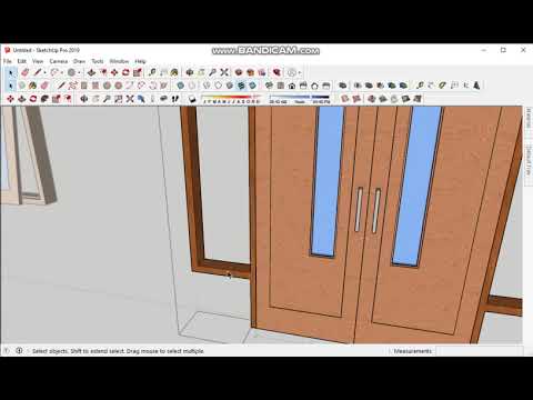 SketchUp - Double Door with Windows