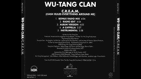 Wu-Tang Clan - C.R.E.A.M. (Cash Rules Everything Around Me) (Instrumental)