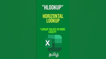 Excel HLOOKUP Explained in 60 Seconds (Tamil) | Horizontal Lookup Made Easy #hlookup