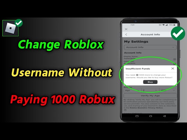 1000 Robux to change your username. This is just outrageous. : r