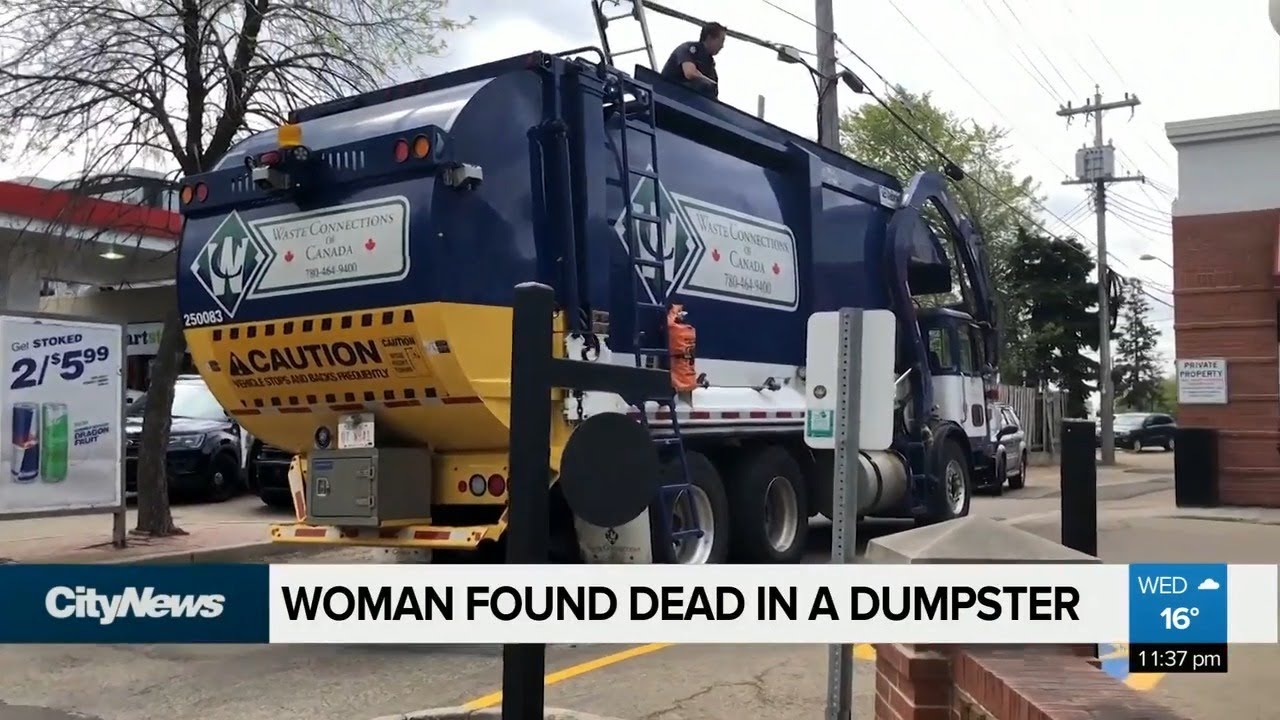 Woman found dead in a garbage dumpster - YouTube