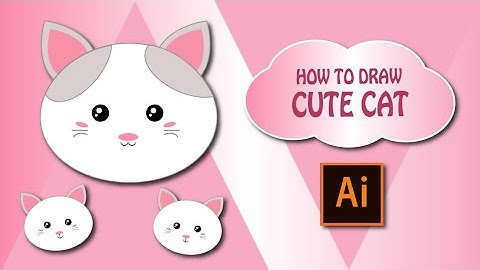 Adobe ilustrator - Menggambar kucing - cute cat #adobeillustrator #tutorial