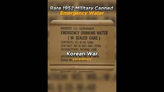 Rare 1952 Military Canned Emergency Water