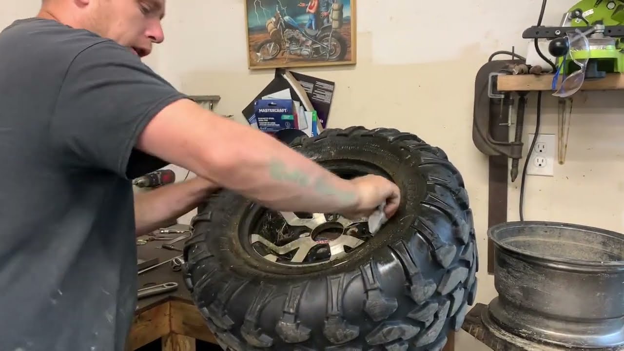 Repairing An Automotive Tire Bead Leak With Sealer 