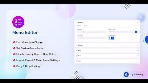 Menu Editor by WP Adminify By Jewel_Theme