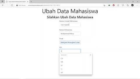 Demo Aplikasi Web Tentang Manajemen data Mahasiswa