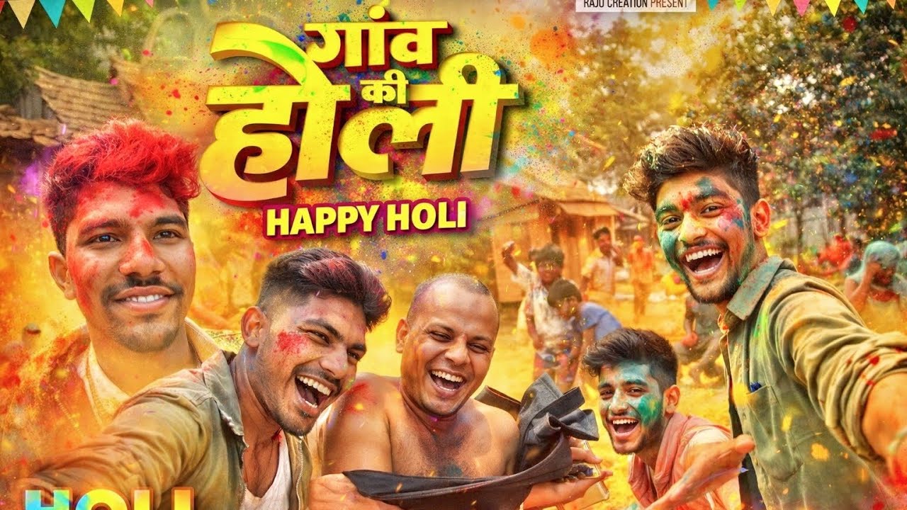 Gaon ki holi ka asli Maza kuch alag hi hota hai 😅🫟